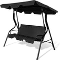 Porch Swing Outdoor, 3 Person Patio Swing w/Removable Cushion, Stand & by DREAMADE