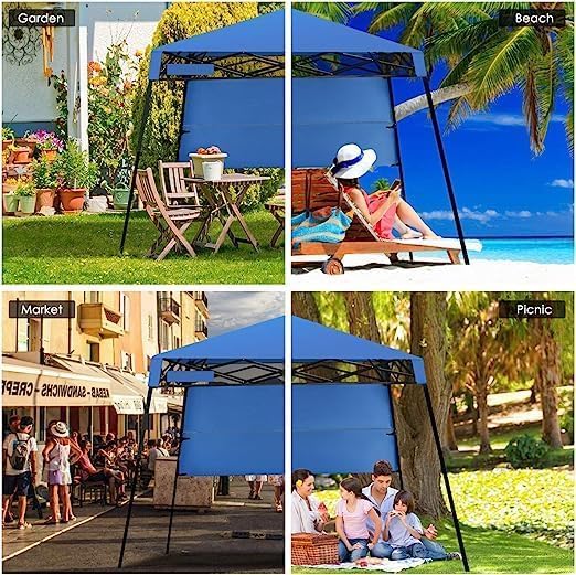 Fireflowery 7’ x 7’ Pop Up Canopy Tent, Portable Shelter Canopy w/Backpack - Image 7