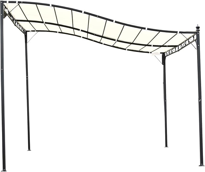 Outsunny 10' x 10' Steel Outdoor Pergola Gazebo, Patio Canopy - Image 6