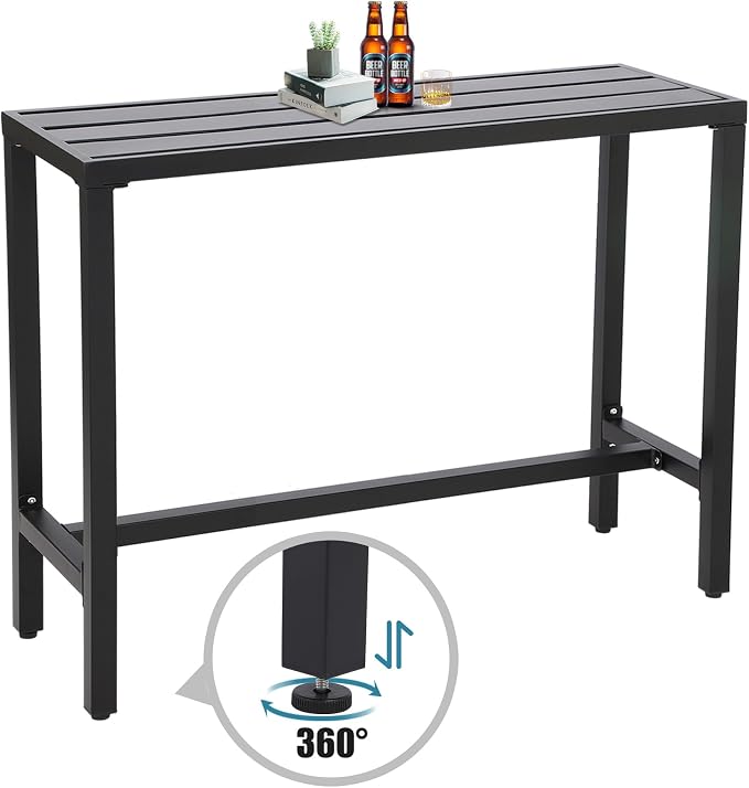 Outdoor Bar Table, Patio Console Pub Height Tables - Image 7