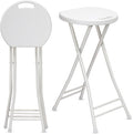 Suzile 2 Pcs 24 Inch Tall Folding Chair Portable Plastic Stool Chair Heavy Duty by Suzile