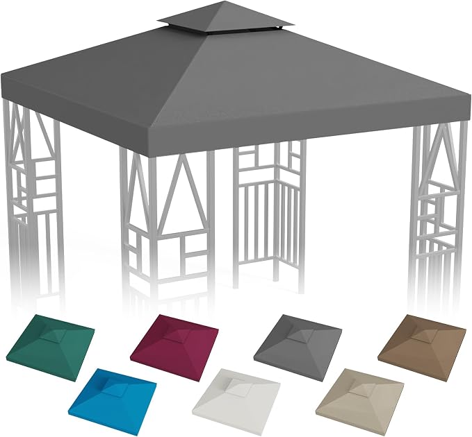 Gazebo Canopy Replacement 10x10ft Outdoor Shelter by ERFEI