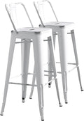 AC Pacific 30” Metal Barstool Set of 2 – Country Rustic Style by ACPacific