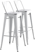 AC Pacific 30” Metal Barstool Set of 2 – Country Rustic Style by ACPacific