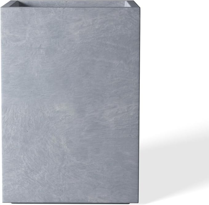 Kante 15.7" H Tall Rectangular Concrete Planters, Outdoor Indoor Lightweight by Kante