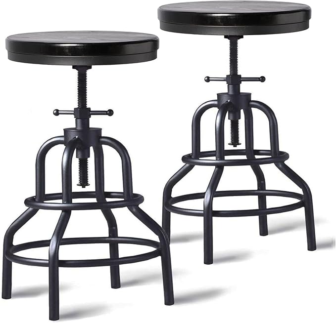LOKKHAN Vintage Industrial Bar Stool by LOKKHAN