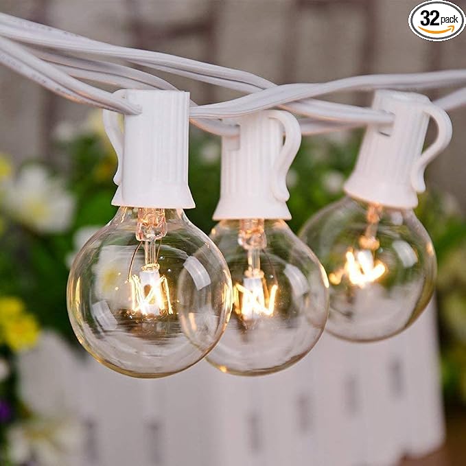 50FT Outdoor White String Lights by Romasaty