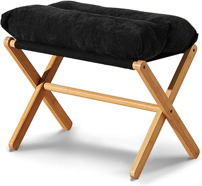 Ottoman Foot Rest- Bamboo Foldable Stool, Foot Stools Small Ottman by Baveke