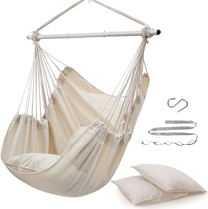 ADVOKAIR Hammock Chair Swing, Heavy-Duty Hanging Rope Swing Seat Supports 500 by ADVOKAIR-ChillNaturally
