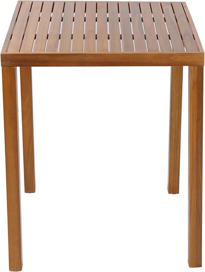 Christopher Knight Home Gree Acacia Wood Outdoor Bar Table, Wooden Patio Bar - Image 4