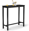 VINGLI Wooden Outdoor Bar Table, Wood Patio Counter Height Table, by VINGLI