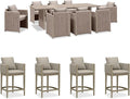 PURPLE LEAF 9-Piece Outdoor Patio Dining Set Modern Large Weather-Resistant by PURPLELEAF