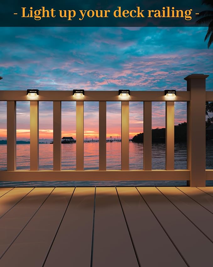 JACKYLED 16 Pack, Step Lights Waterproof LED Solar Power Outdoor Fence Light - Image 7