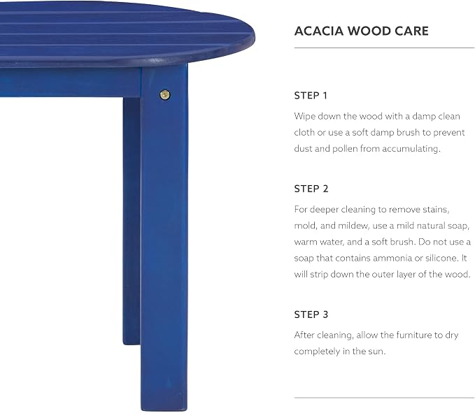 Jayde Blue Adirondack Outdoor End Table - Image 11