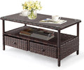 VINGLI Outdoor Wicker Coffee Table by VINGLI