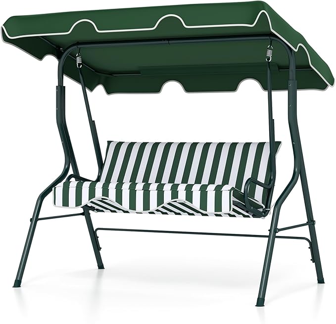 Tangkula 3 Person Porch Swing, Patio Swing by TANGKULA