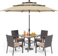 PHI VILLA 5 Pieces Outdoor Dining Set by PHIVILLAThepioneerofcomfortablehouseholdsupplies