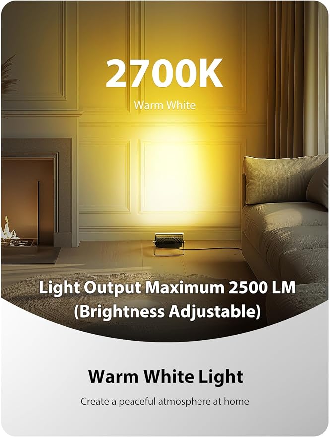 Onforu LED Flood Light Outdoor 300W Equivalent, 30W Color Changing RGBW - Image 3