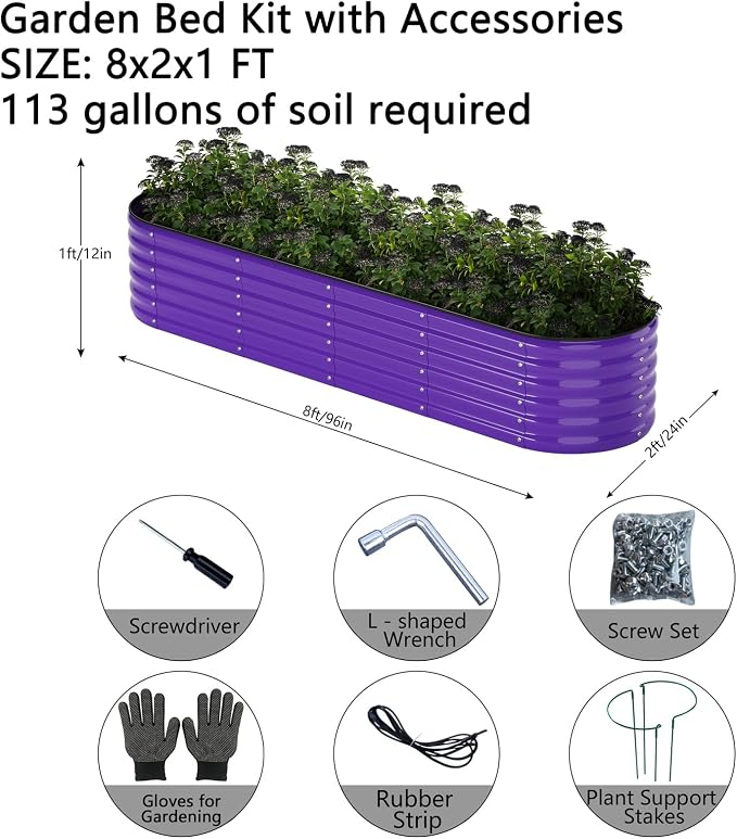 Galvanized Metal Planter Raised Garden Bed Kit - Image 3