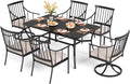 PHI VILLA 7 Pieces Patio Dining Table Set by PHIVILLAThepioneerofcomfortablehouseholdsupplies