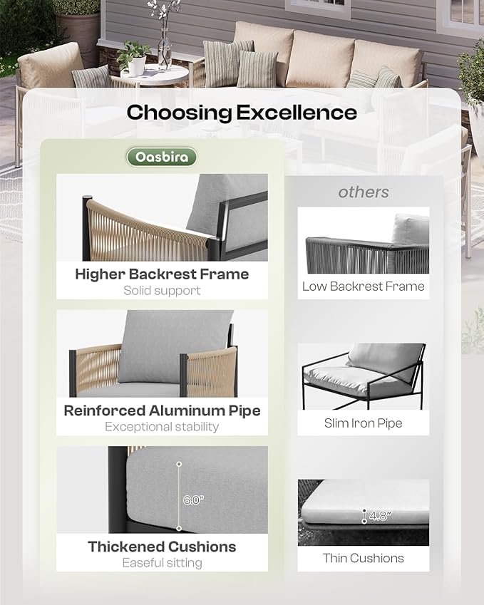 Aluminum Outdoor Patio Furniture Set - Image 2