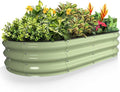 Kesfitt Raised Garden Bed, Oval Open-Bottom Design, 12-Inch Deep by Kesfitt