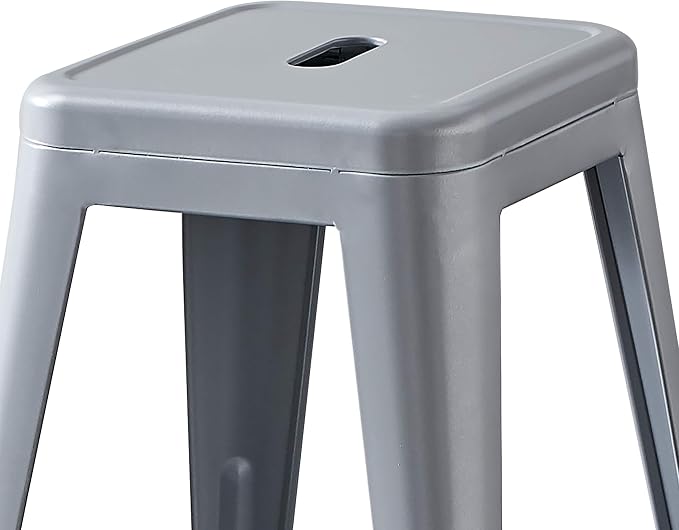AC Pacific 24” Metal Backless Barstool Set of 2 – Country Rustic Style - Image 6