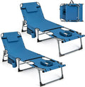 GYMAX Tanning Chair, 330LBS Beach Lounge Chair by GYMAX