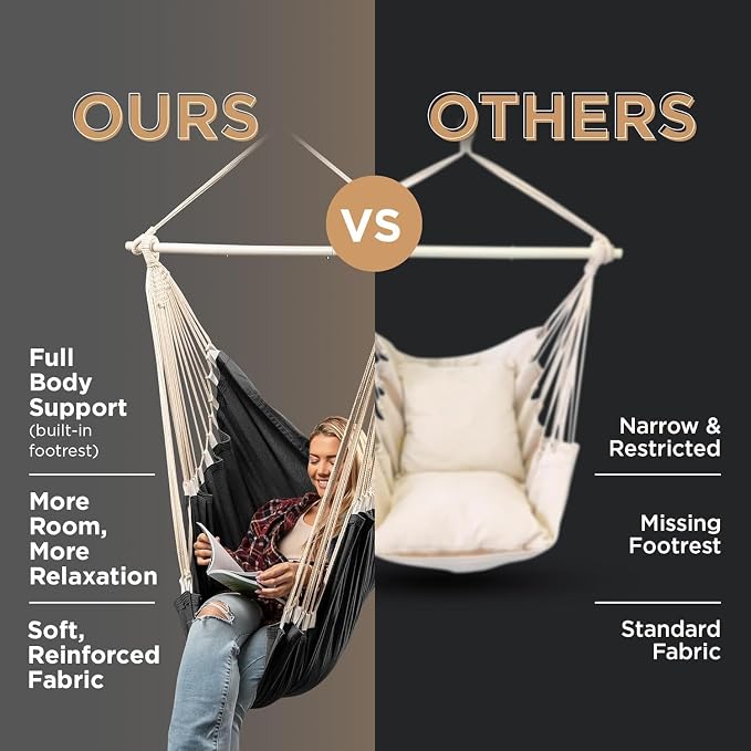 Hanging Hammock Chair Swing – Hanging Chair Outdoor & Indoor - Image 8