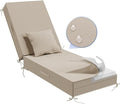 Outdoor Water-Resistant Olefin Chaise Lounge Cushions by Aofeite