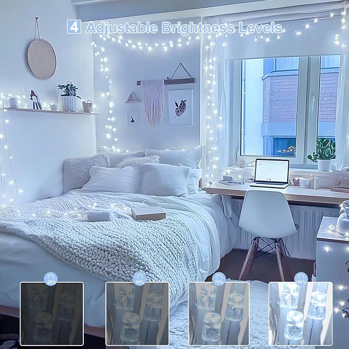 JMEXSUSS 800 LED White Christmas String Lights Outdoor, String Twinkle Lights - Image 3