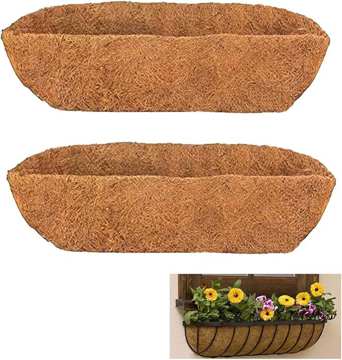 2pcs Trough Coco Liner 36 inch Wall Planter Replaceable Coco Liner by HHTHH