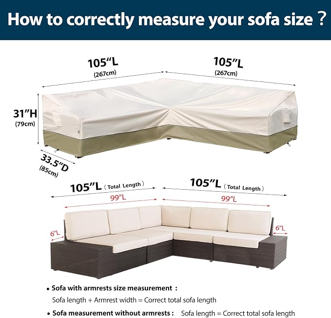 Outdoor Sectional Couch Cover - Image 4
