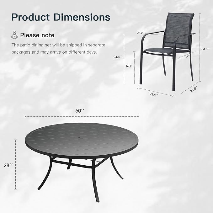 VICLLAX 11 Pieces Patio Outdoor Dining Set - Image 2