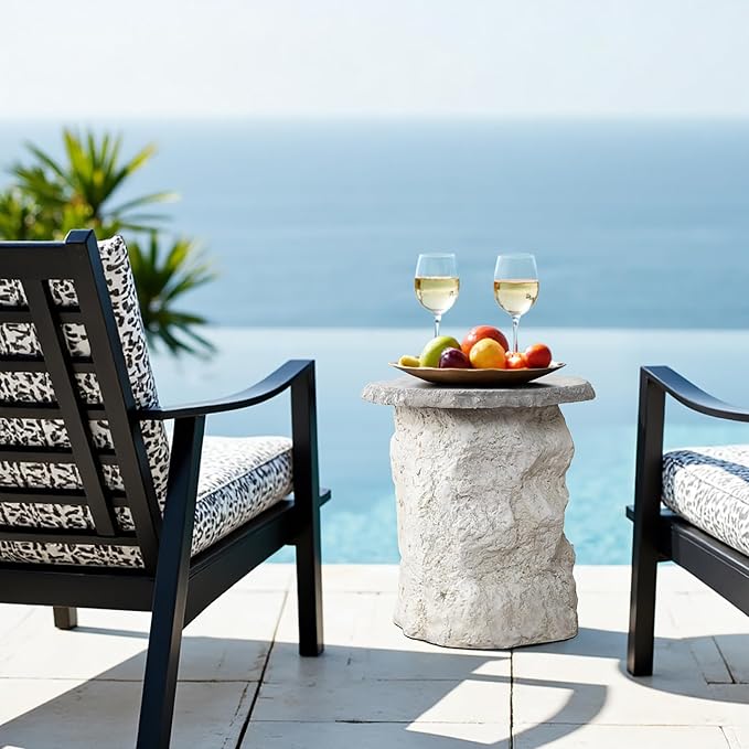 LuxenHome 18.7" Outdoor Side Tables - Image 6