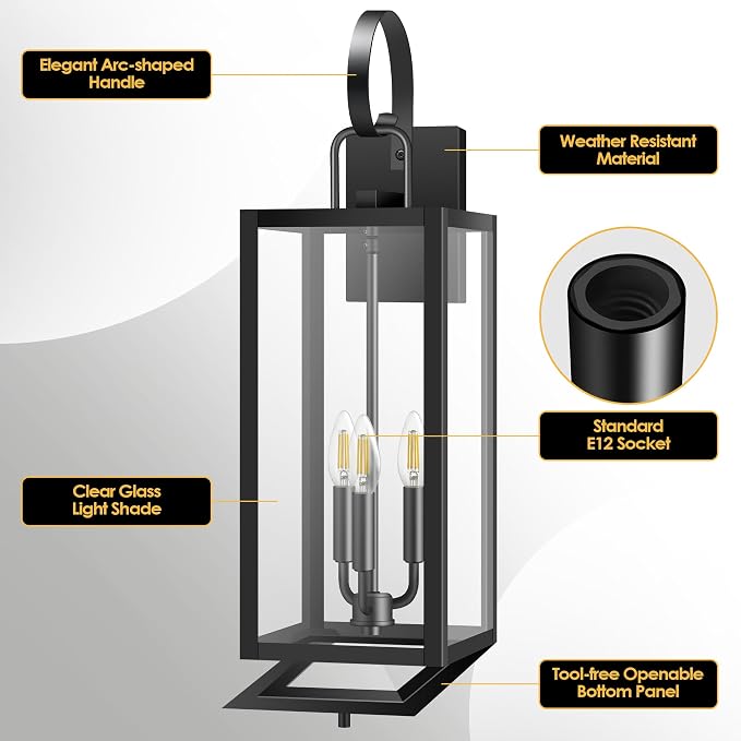 25'' Extra Large Exterior Lighting Fixtures - Image 9