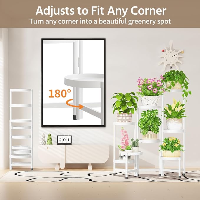 LASZOLA 8 Tiered Folding Plant Stand Indoor - Image 5