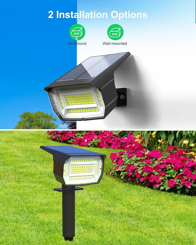 LOTMOS Solar Spot Lights Outdoor, 6 Pack/72 LED/3 Lighting Modes 2-in-1 Solar - Image 5