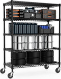 53" W Garage Shelving 5 Tier Industrial 2200LBS Metal Shelving Units by MEIGAOPLASTICANDMETALHKCOLIMITED
