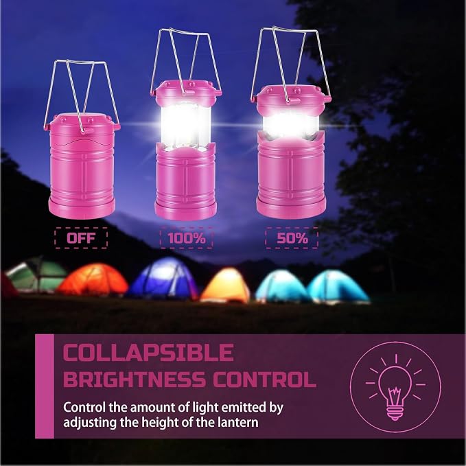 Lichamp LED Camping Lantern, 4 Pack Battery Powered Flashlight - Image 4