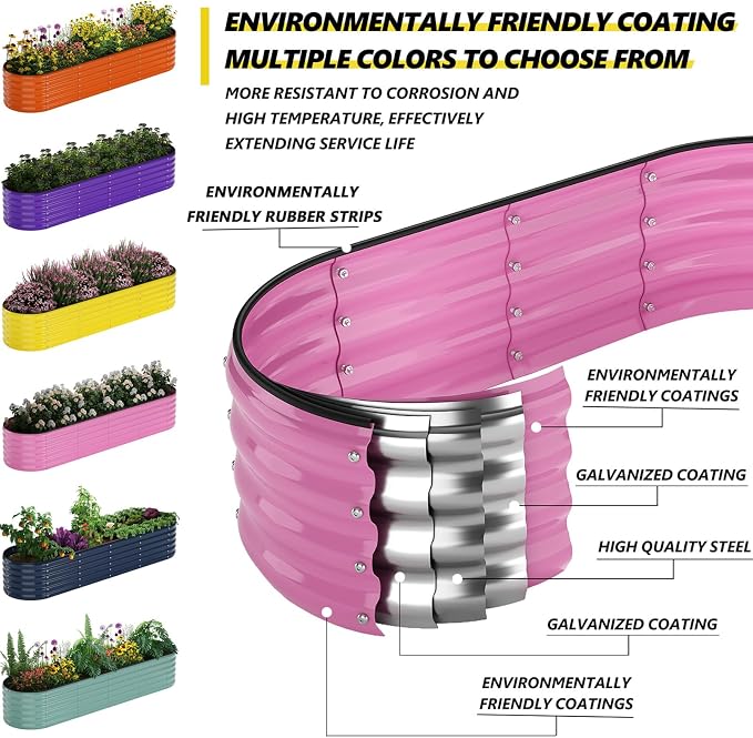 Galvanized Metal Planter Raised Garden Bed Kit - Image 2