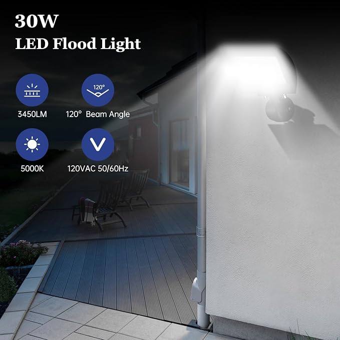 dephen 30W LED Flood Lights Outdoor - Image 4