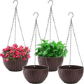 Foraineam 4 Pack 8.2 inch Self-Watering Hanging Planters, Garden Flower Plant by Foraineam