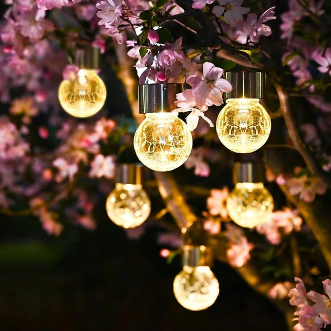 SOLPEX 12 Pack Hanging Solar Lights Outdoor, Solar Outdoor Lights Decorative - Image 8