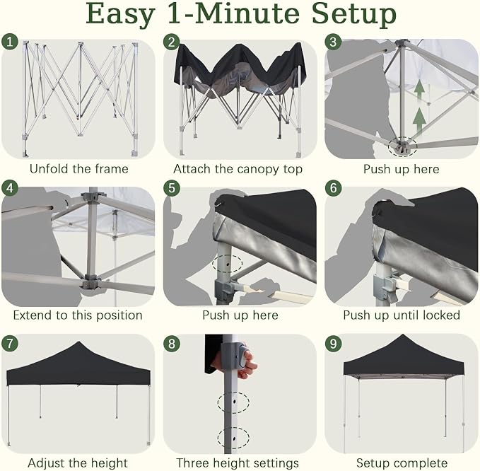 Easy 8x8 Pop Up Canopy Tent - Image 2