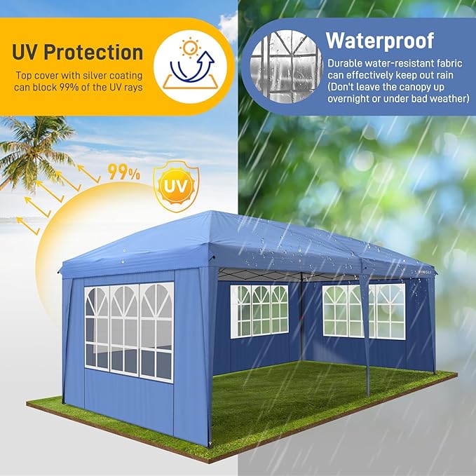 VINGLI 10x20 ft Pop Up Canopy Tent - Image 6
