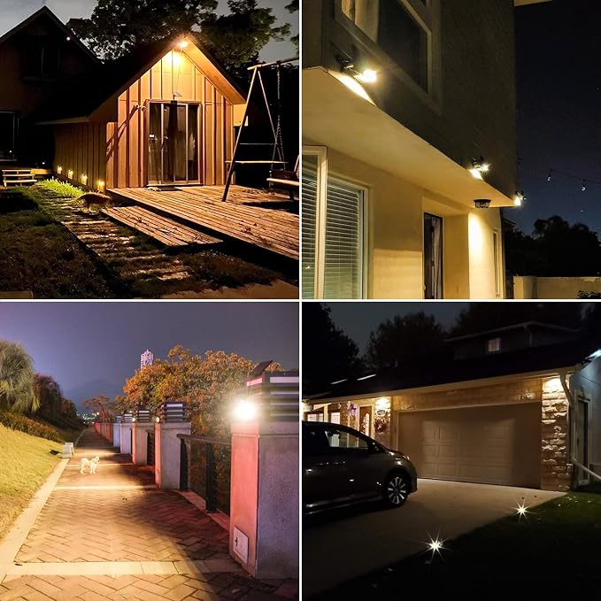 Solar Lights Outdoor Dusk to Dawn 4400mAh Solar Flood Lights Waterproof LED - Image 8