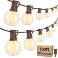 Mlambert 100Ft LED Outdoor String Lights, Dimmable G40 Globe Patio Lights by Mlambert