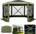 VEVOR Pop up Gazebo Screen Tent, 12 x 12 ft Large 6-Sided Camping Canopy Tent by VEVOR