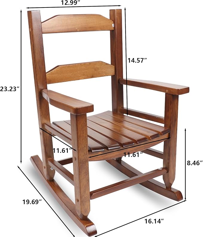 Toddler Rocking Chair Kids Wooden Indoor - Image 3